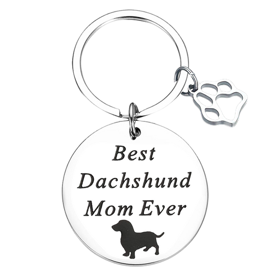 Best Dachshund Mom Ever, Best Dachshund Dad Ever Key Chain