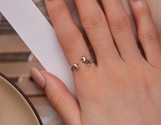Silver Dachshund Ring