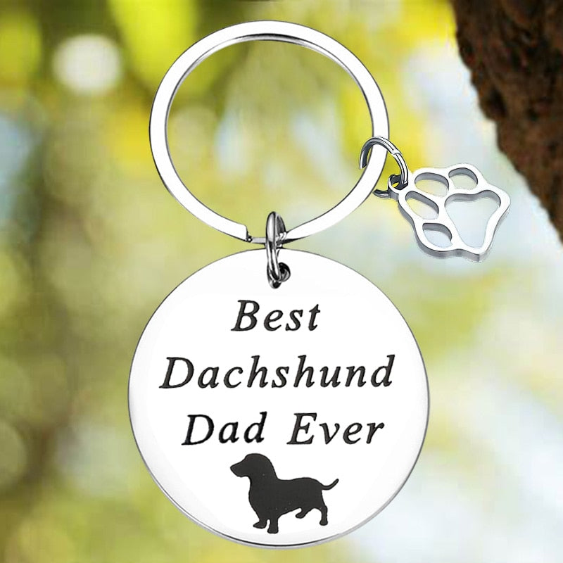 Best Dachshund Mom Ever, Best Dachshund Dad Ever Key Chain