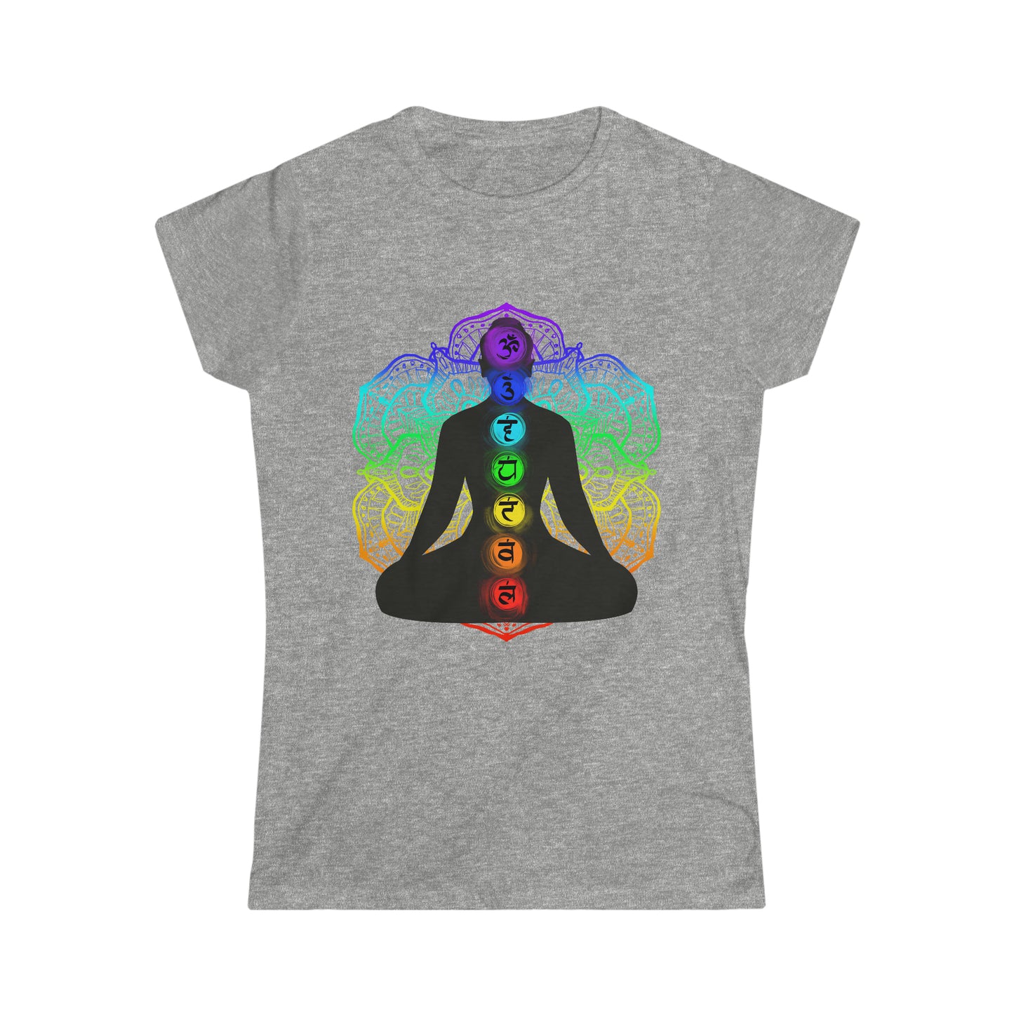 Women's Softstyle Tee - Chakra with Mandala Design