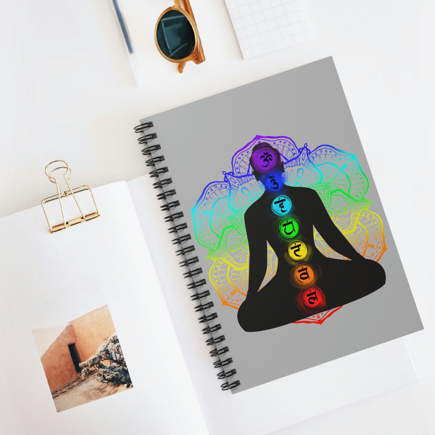 Spiral Notebook - Ruled Line - Chakra with Mandala Design