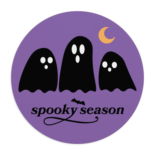 Mouse Pad - Spooky Season Ghosts with Purple Background