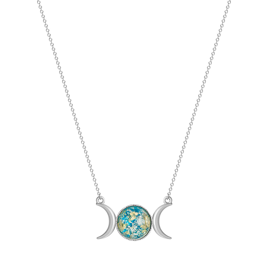 Triple Moon Goddess Necklace