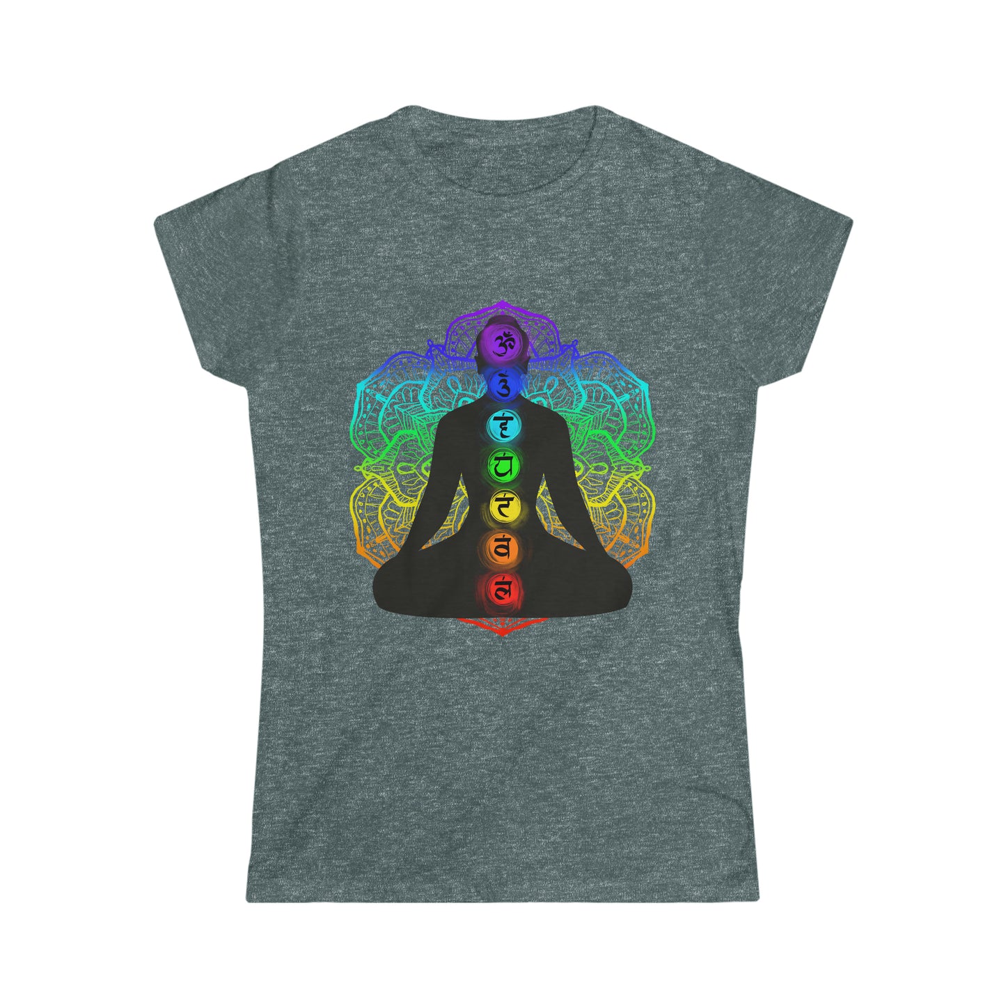 Women's Softstyle Tee - Chakra with Mandala Design