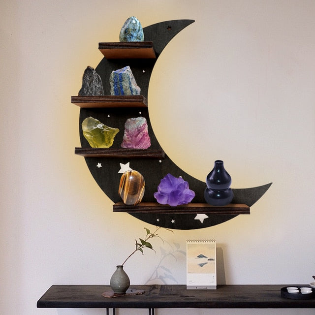 Wooden Shelf Essential Oil and/or Crystal Storage Rack