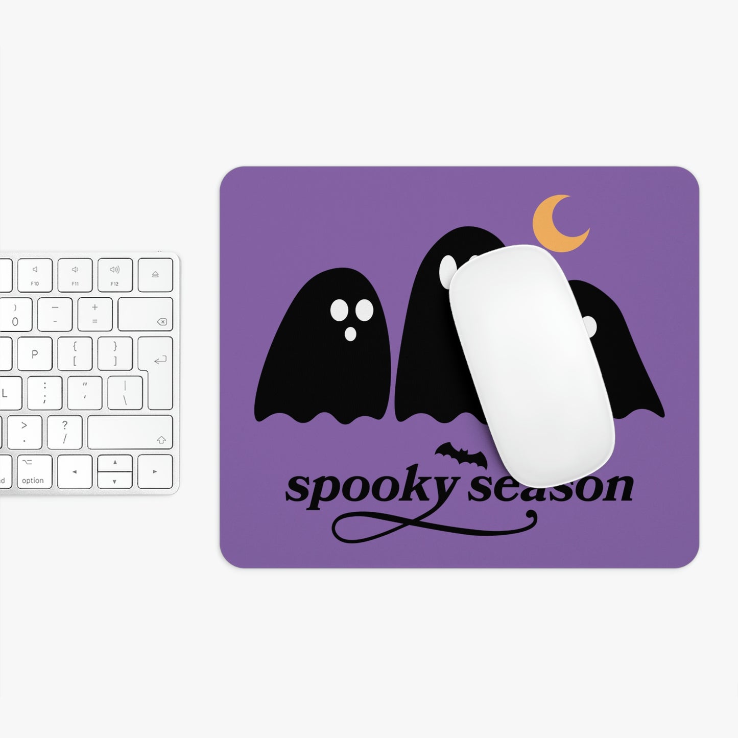 Mouse Pad - Spooky Season Ghosts with Purple Background