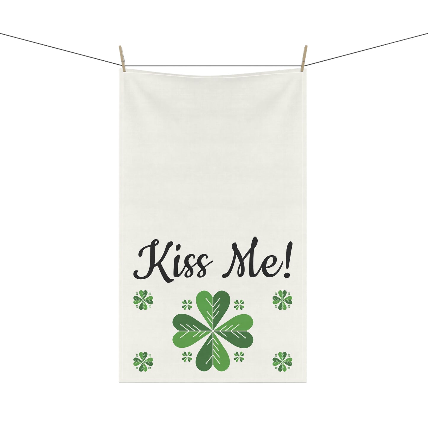 Kiss Me! Cotton Twill Kitchen Towel