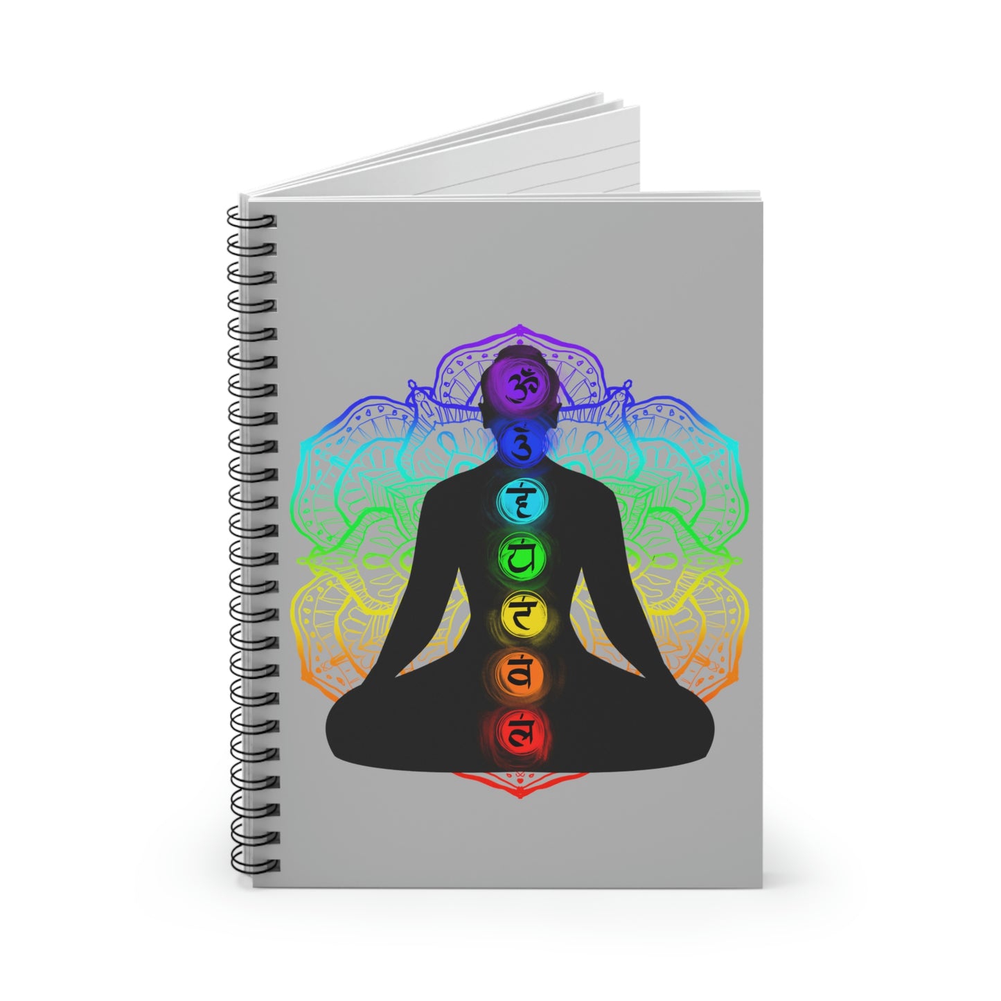 Spiral Notebook - Ruled Line - Chakra with Mandala Design