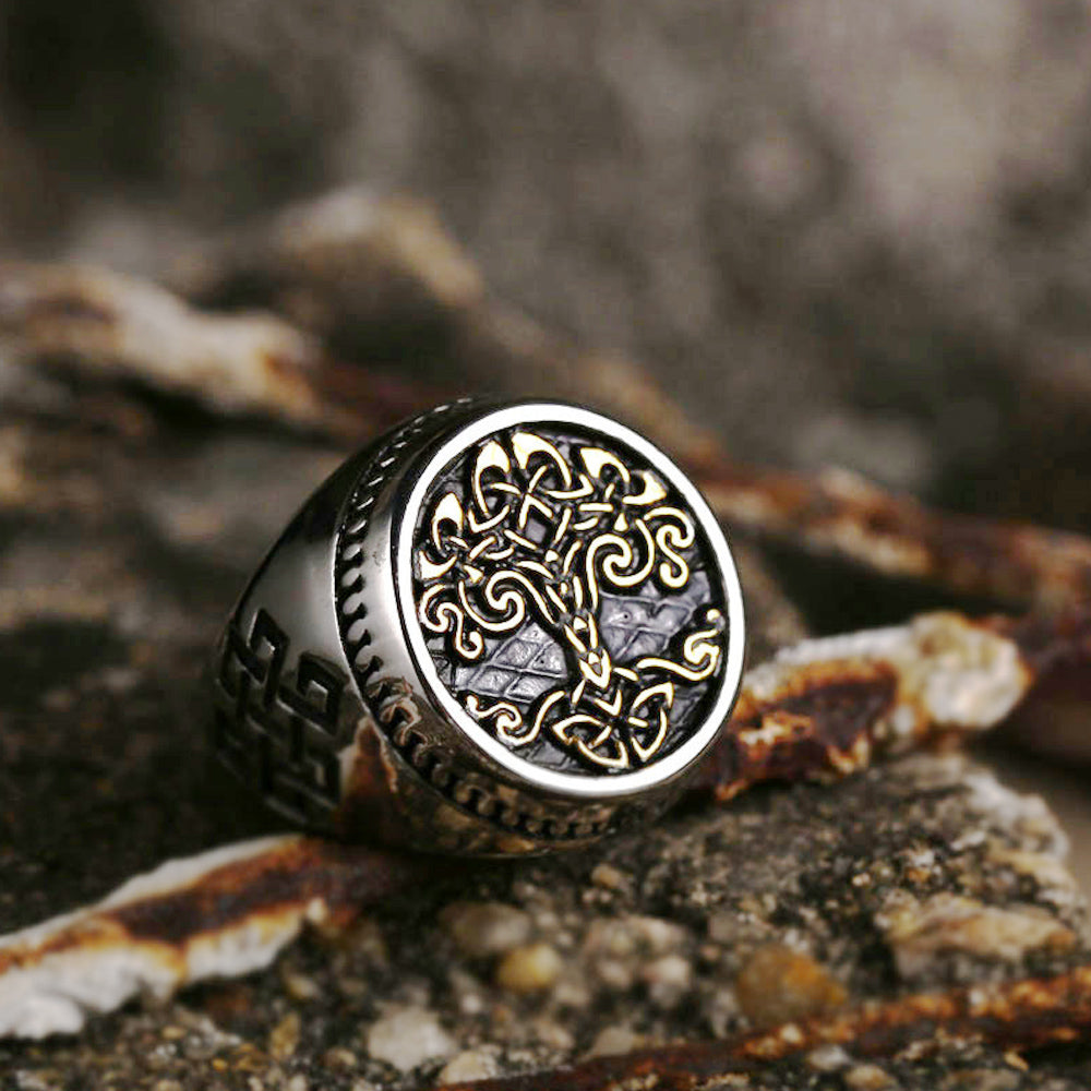 Vintage Nordic Yggdrasil Ring