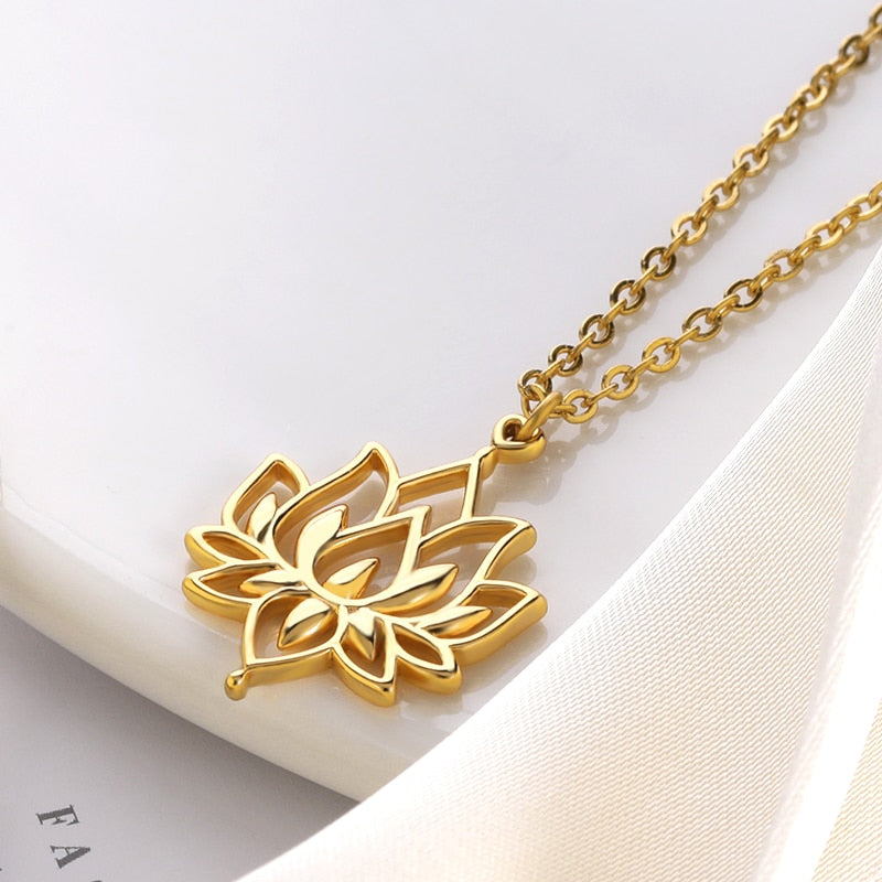 Lotus Flower Necklace For Women