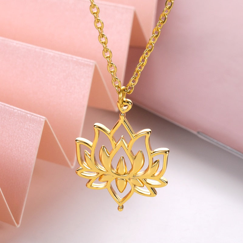Lotus Flower Necklace For Women