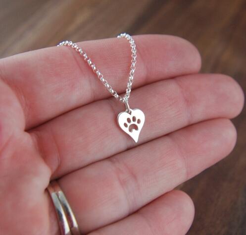 Paw Print Heart Necklace