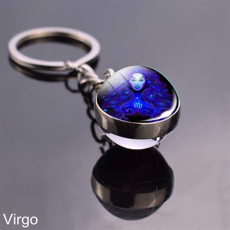 Glow In The Dark Zodiac Signs Keychains