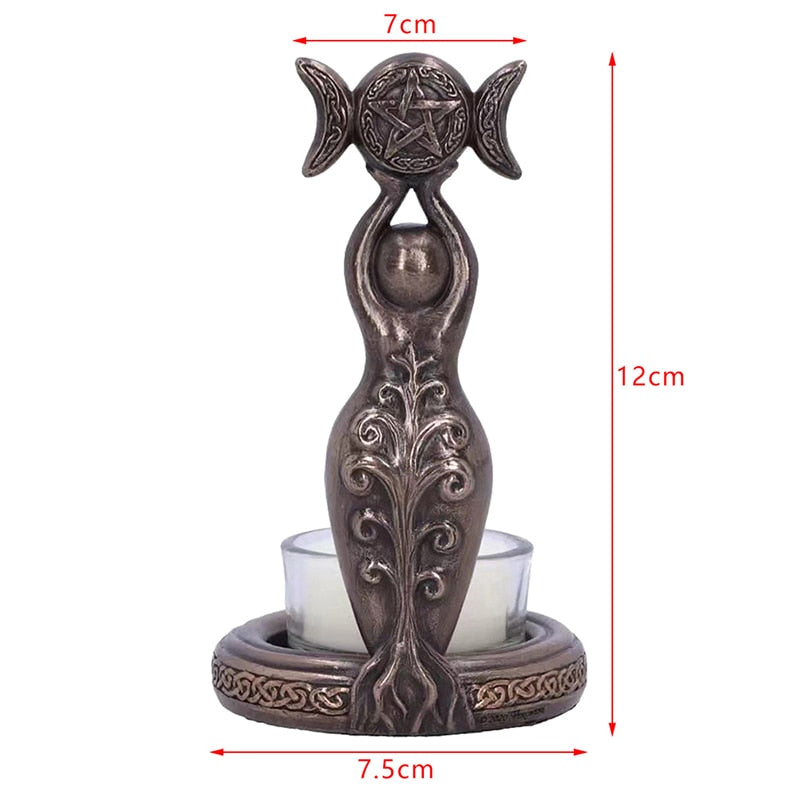 Spiral Goddess Resin Candle Holder