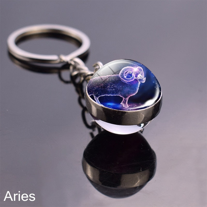 Glow In The Dark Zodiac Signs Keychains