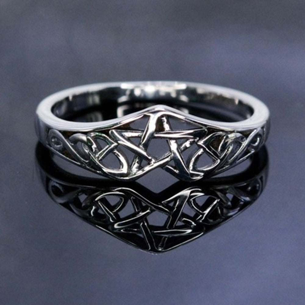 Sterling Silver Pentacle Celtic Knot Ring