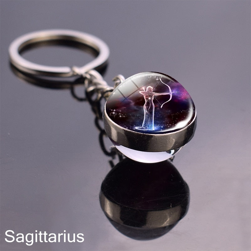 Glow In The Dark Zodiac Signs Keychains