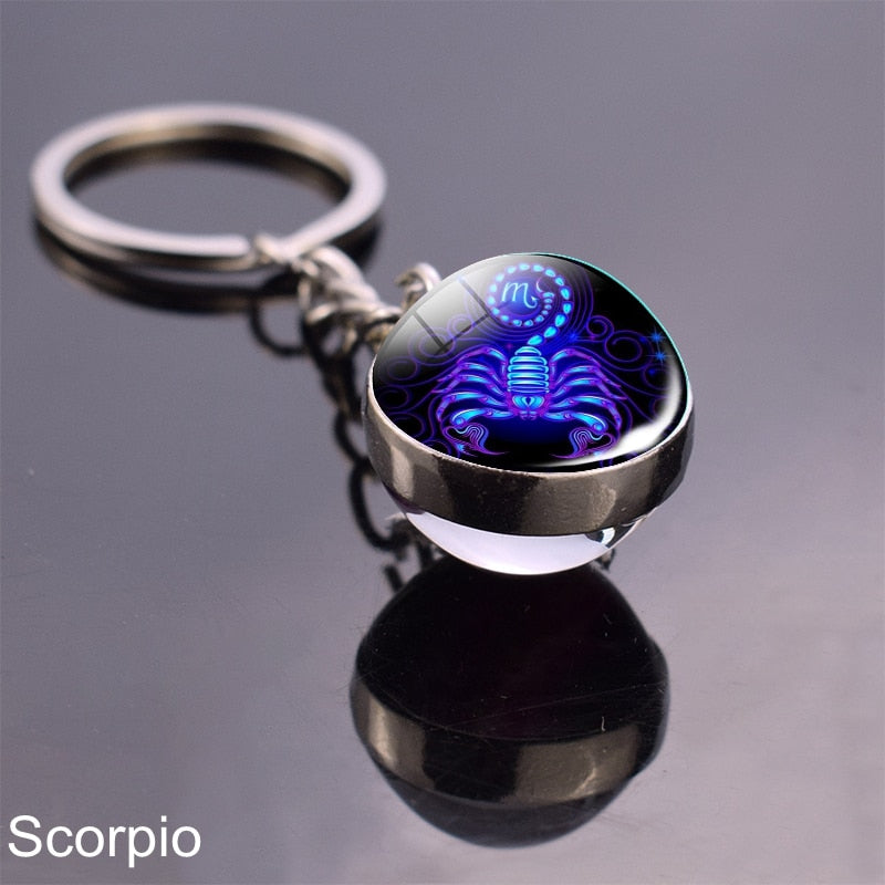 Glow In The Dark Zodiac Signs Keychains