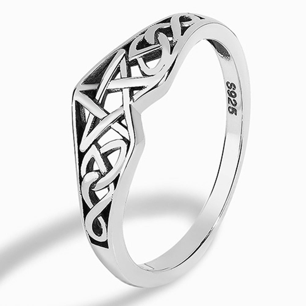 Sterling Silver Pentacle Celtic Knot Ring