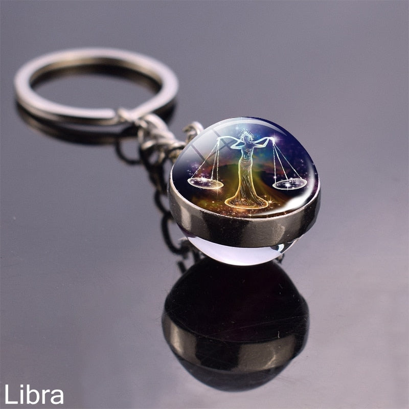 Glow In The Dark Zodiac Signs Keychains