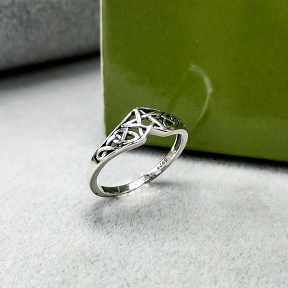 Sterling Silver Pentacle Celtic Knot Ring