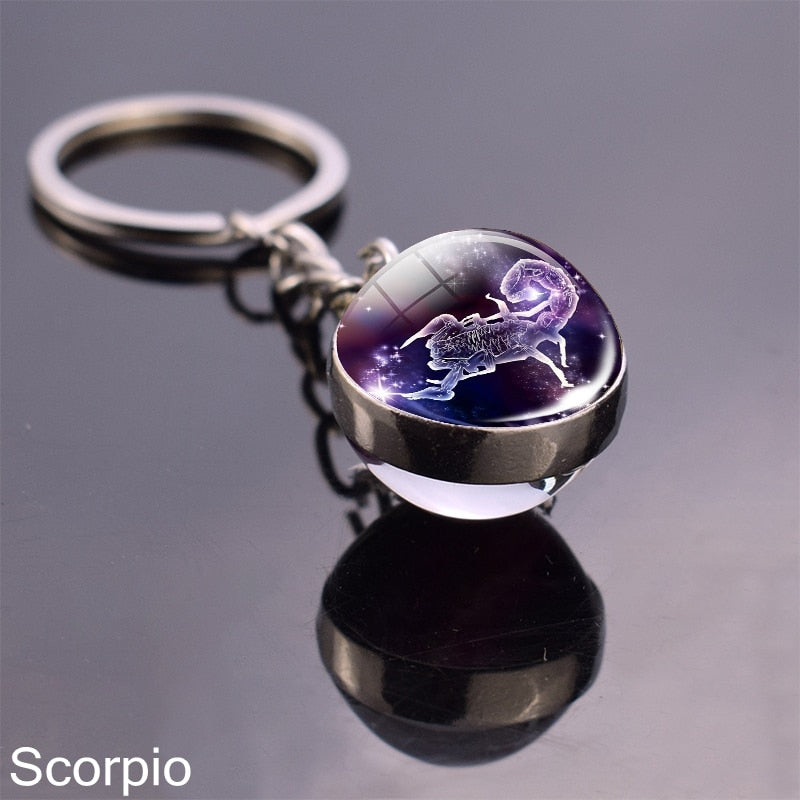 Glow In The Dark Zodiac Signs Keychains