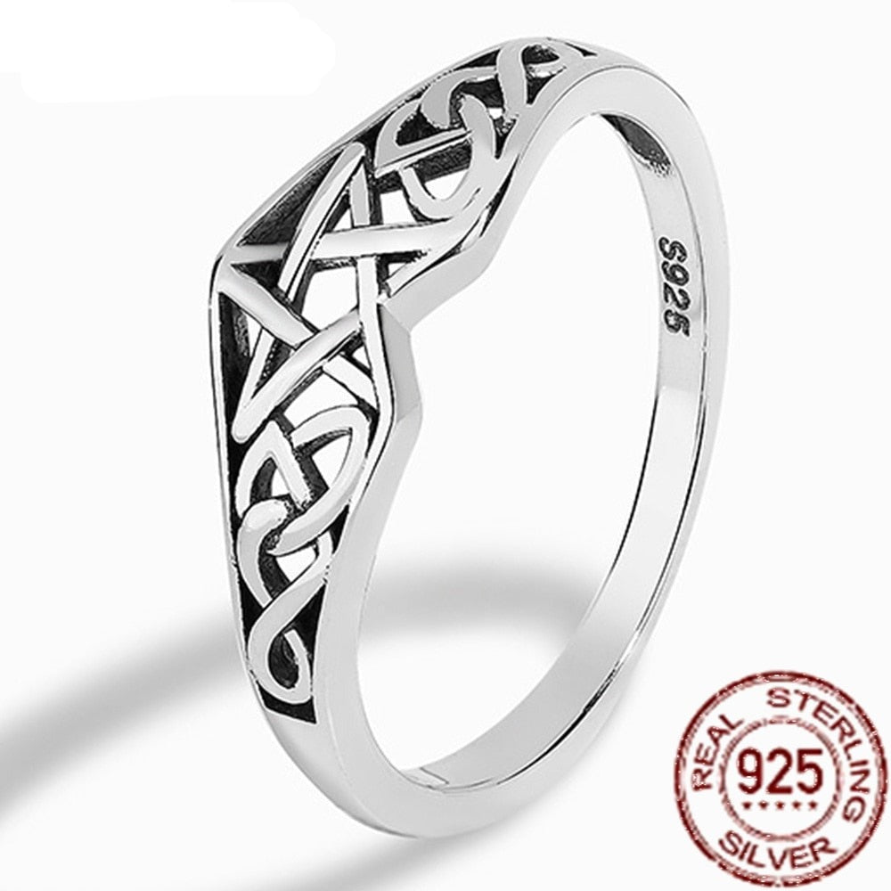 Sterling Silver Pentacle Celtic Knot Ring