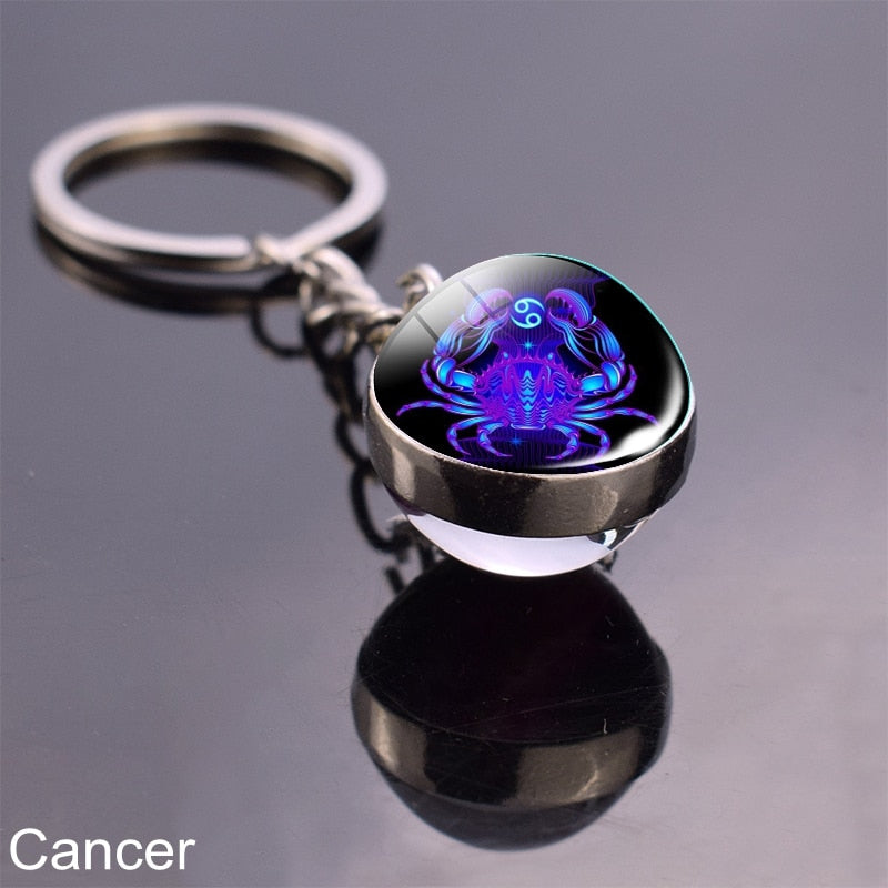 Glow In The Dark Zodiac Signs Keychains