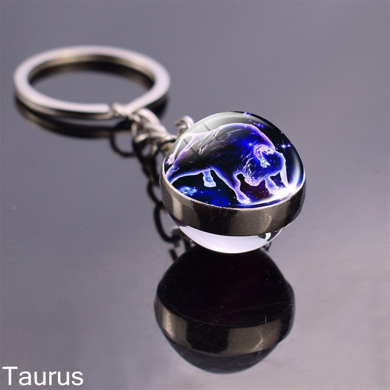 Glow In The Dark Zodiac Signs Keychains