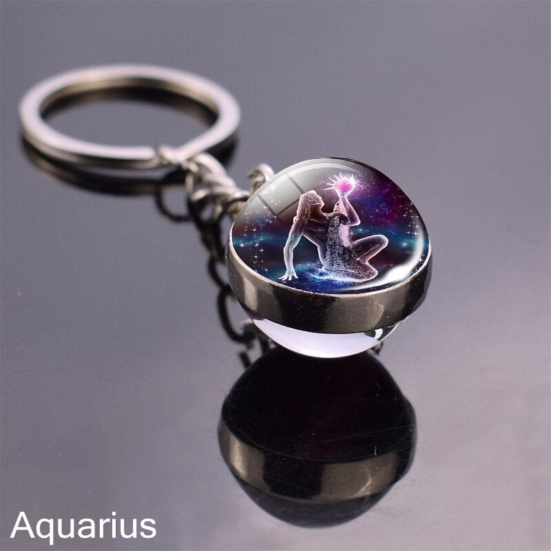 Glow In The Dark Zodiac Signs Keychains