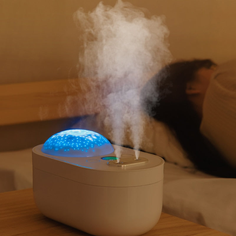 1000ML Air Humidifier Essential Oil Diffuser with Night Light Projector