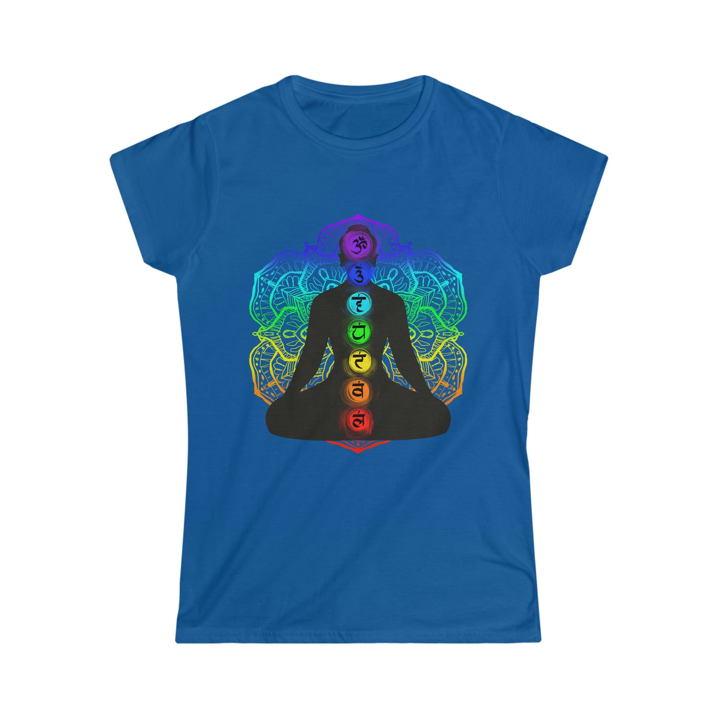 Women's Softstyle Tee - Chakra with Mandala Design