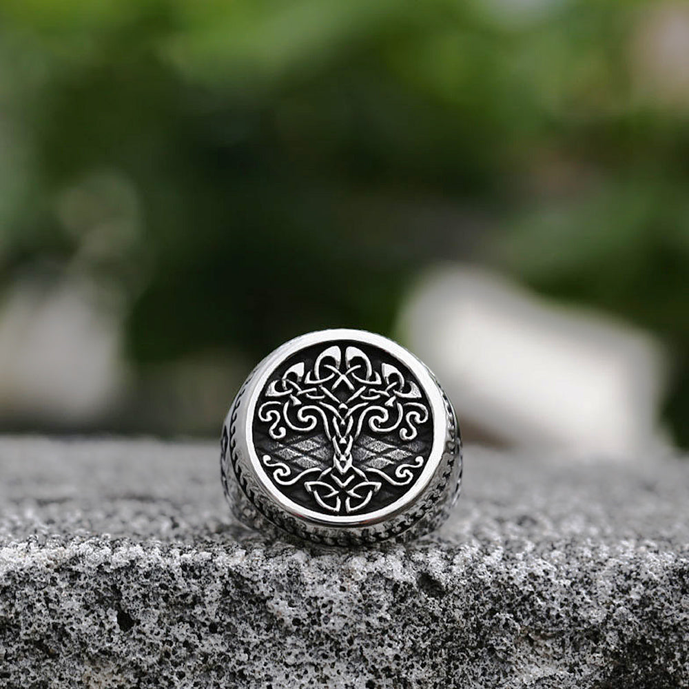 Vintage Nordic Yggdrasil Ring