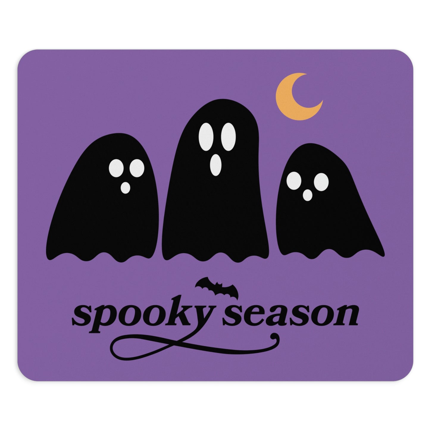 Mouse Pad - Spooky Season Ghosts with Purple Background