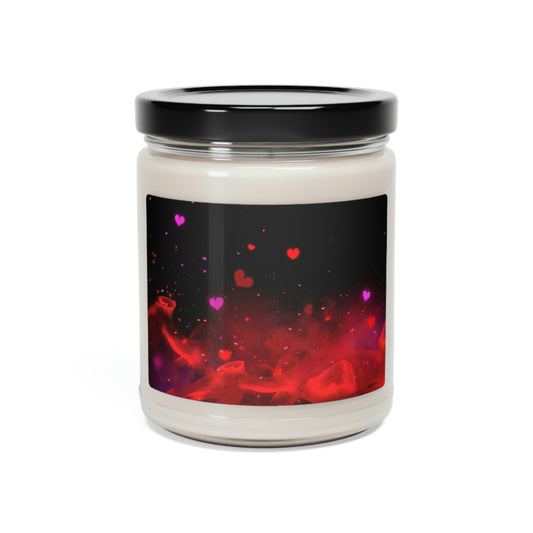 Roses and Hearts Scented Soy Candle, 9oz