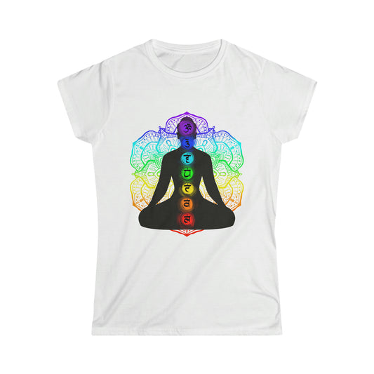 Women's Softstyle Tee - Chakra with Mandala Design